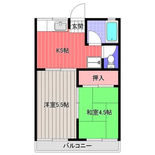 コーポ金子【2階】の間取り