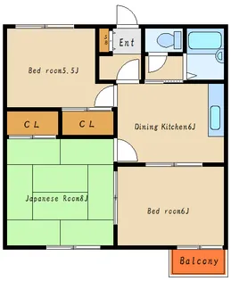 クロスロード【2階】の間取り