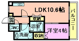 グレースガーデン南笹口【3階】の間取り