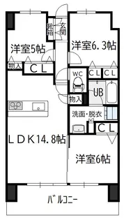 ポレスター橘通り【14階】の間取り