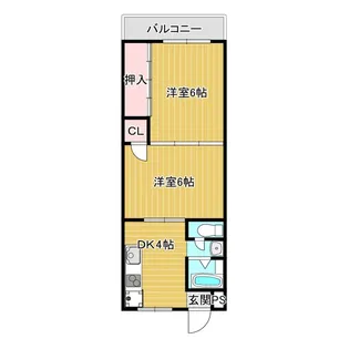 大阪府交野市私市山手3【マンション】の間取り
