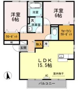 ウィルモア手城 C棟【2階】の間取り