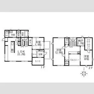 滋賀県守山市今宿2【一戸建】の間取り