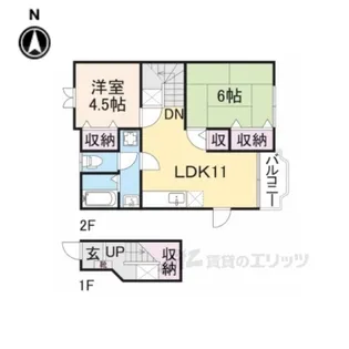 ウイングヒルズ【2階】の間取り