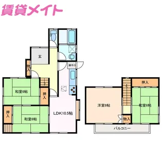 三重県鈴鹿市長太新町3【一戸建】の間取り