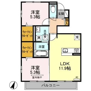 くみの木ヒルズI【1階】の間取り