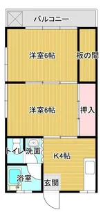 コーポ勝又【2階】の間取り