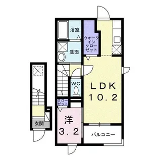 クオーレ国立【2階】の間取り