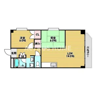 大阪府大阪市東住吉区駒川1【マンション】の間取り
