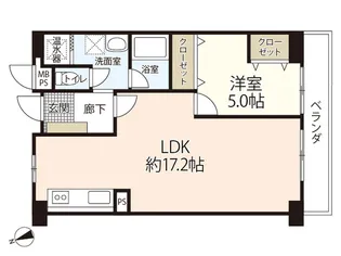 シャンボール横川【6階】の間取り
