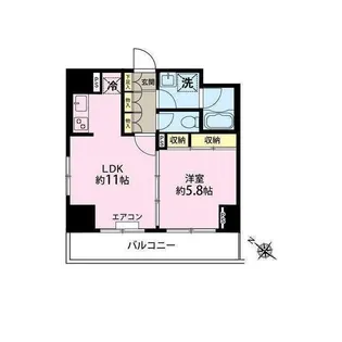 ベェルヴェル稲城【6階】の間取り
