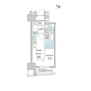 デュオフラッツ日本橋水天宮【8階】の間取り