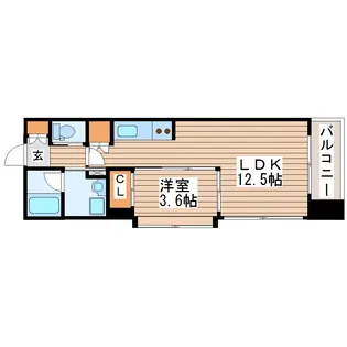 カーサ・デル・プラド北目町【5階】の間取り