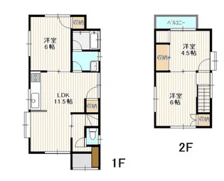 広島県廿日市市友田【一戸建】の間取り