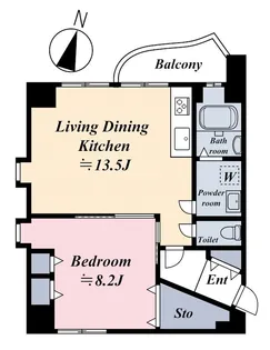 マーヴェラスガーデンコート【7階】の間取り