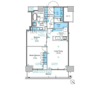 パークアクシス豊洲キャナル【2階】の間取り