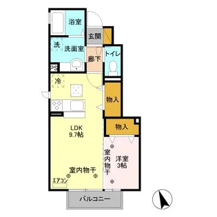 茨城県古河市東牛谷【アパート】の間取り
