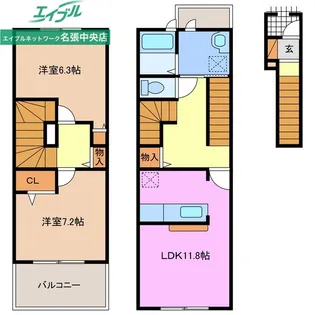 グランシエル・コウIII【2階】の間取り