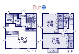 神奈川県茅ヶ崎市若松町【一戸建】の間取り
