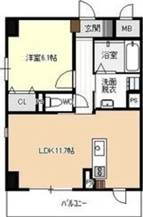 ロイヤル山王【3階】の間取り