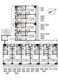 サムティレジデンス横濱磯子【2階】の間取り