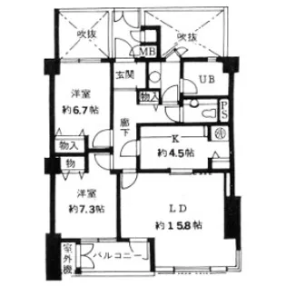 PALACIO BELA VISTA パラシオベラヴィスタ【3階】の間取り