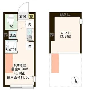 ハーモニーテラス亀戸II【1階】の間取り