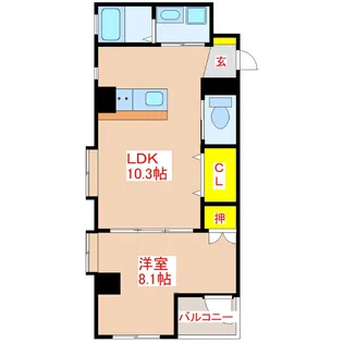 ベルーナ中央【2階】の間取り