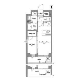 コンフォリア戸越公園【3階】の間取り