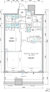 パークタワー勝どき サウス棟【18階】の間取り