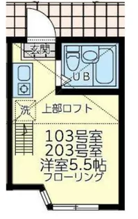 ユナイト境之谷プリンアラモード【2階】の間取り