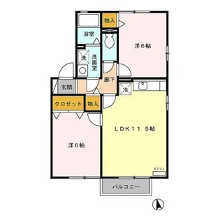 ルミエール A【2階】の間取り