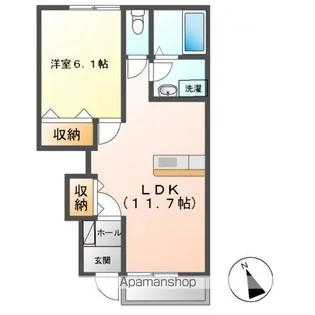茨城県小美玉市中延【アパート】の間取り