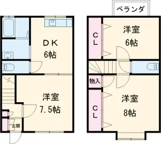 ハイエストヒル寺尾【1階】の間取り