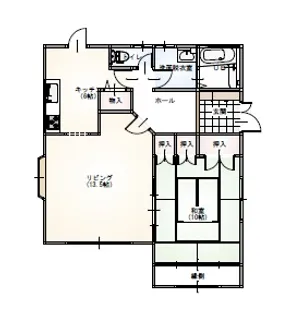 岡山県浅口市鴨方町小坂東【一戸建】の間取り
