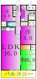 シラカワパレス【9階】の間取り
