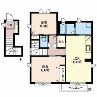 ブランシェ山下II【2階】の間取り