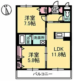 花音(カノン)【2階】の間取り