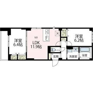 ニューグランデュールII【2階】の間取り