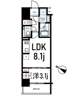 デュオステージ横浜中央【3階】の間取り