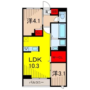 セレスティア白鳥【1階】の間取り