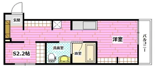 ソシエテ海田・畝【2階】の間取り