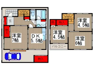 埼玉県所沢市大字下安松【一戸建】の間取り