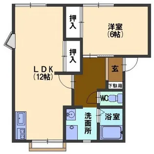 フレグランスモア千鳥台【1階】の間取り