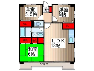 ベルメゾン大東【1階】の間取り