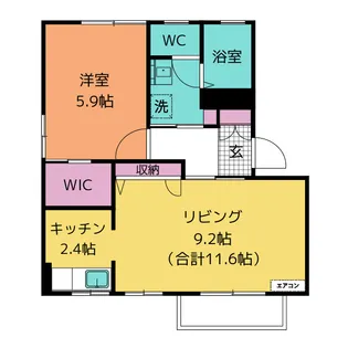 カーサ21 A棟【1階】の間取り