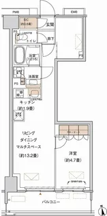 プライムネクサス大森北【3階】の間取り