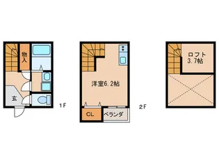 愛知県名古屋市西区上名古屋3【一戸建】の間取り