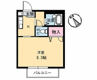 CASA安宅 A棟【2階】の間取り