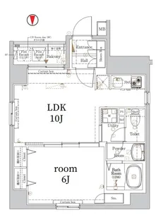Log銀座東【6階】の間取り
